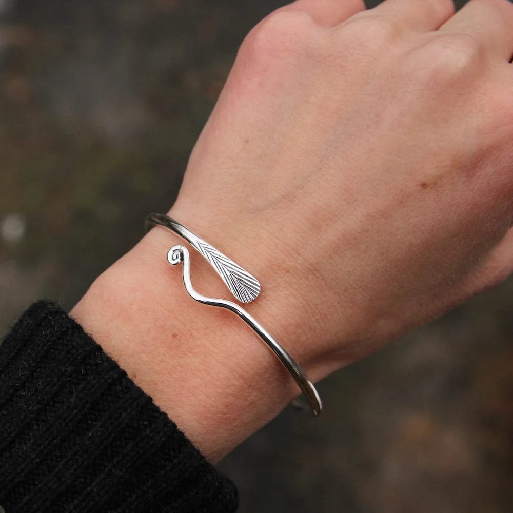 Wave with Coiled By-Pass Bangle