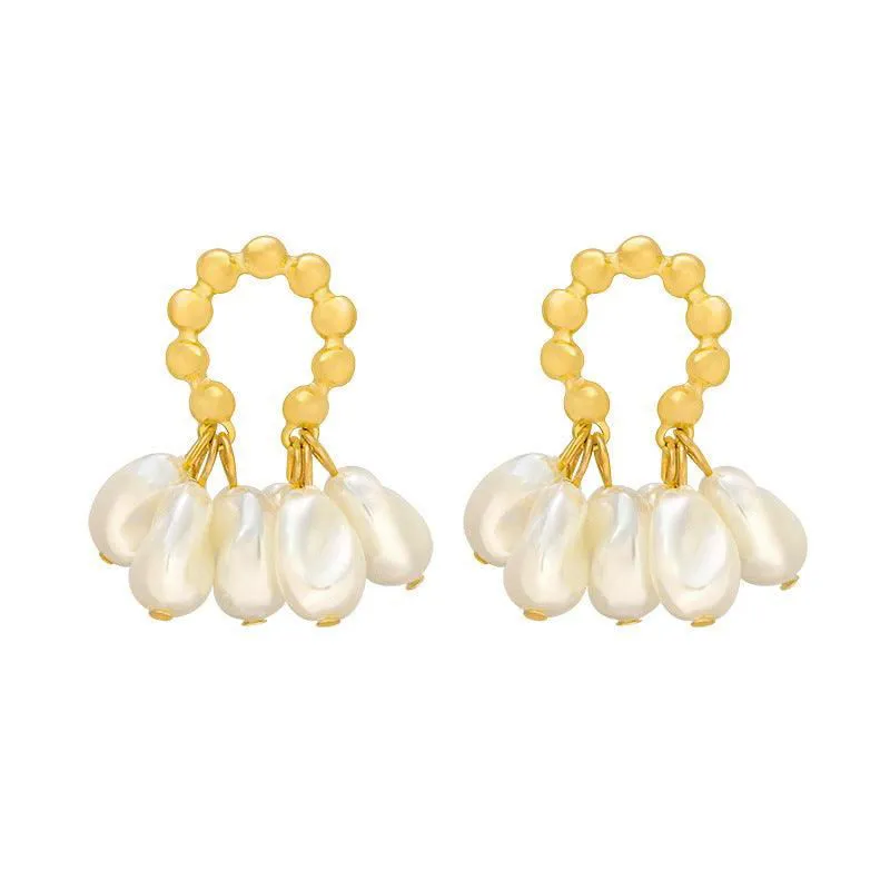 Women's Elegant Baroque Pearl Earrings