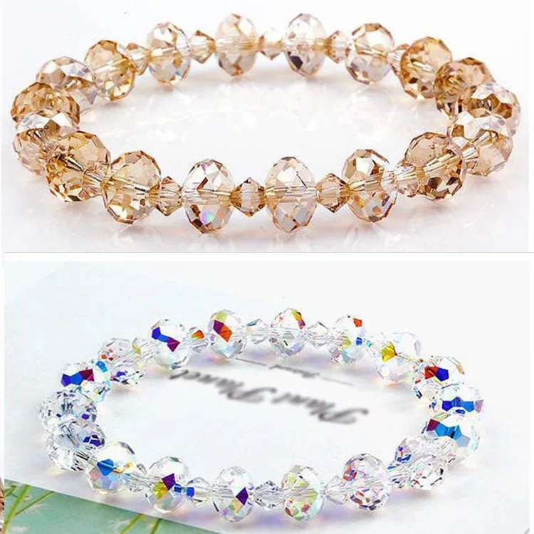 Women's Korean Simple Personalized Crystal Bracelet Elastic Bracelet