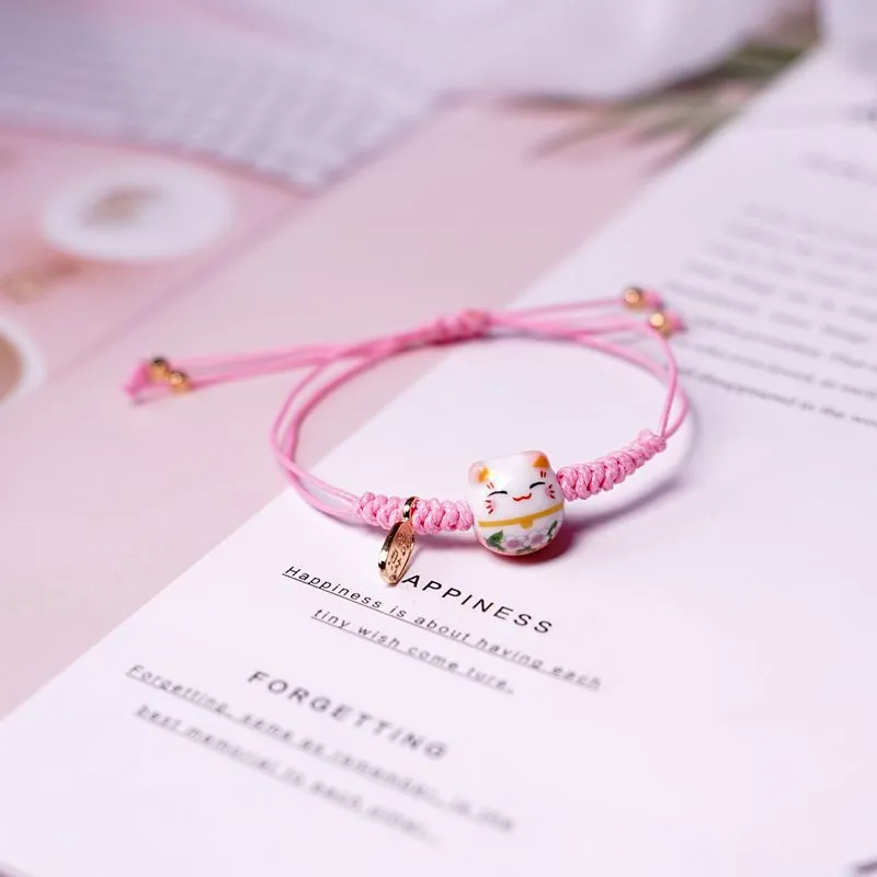 Women's Simple Cute Ceramic Braided Bracelet