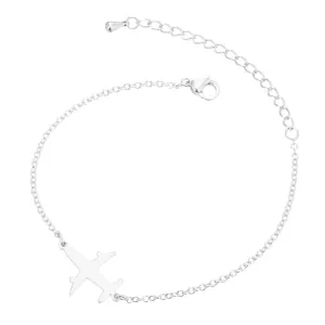 Women's Simple Fashion Accessories Stainless Steel Cartoon Aircraft Bracelet