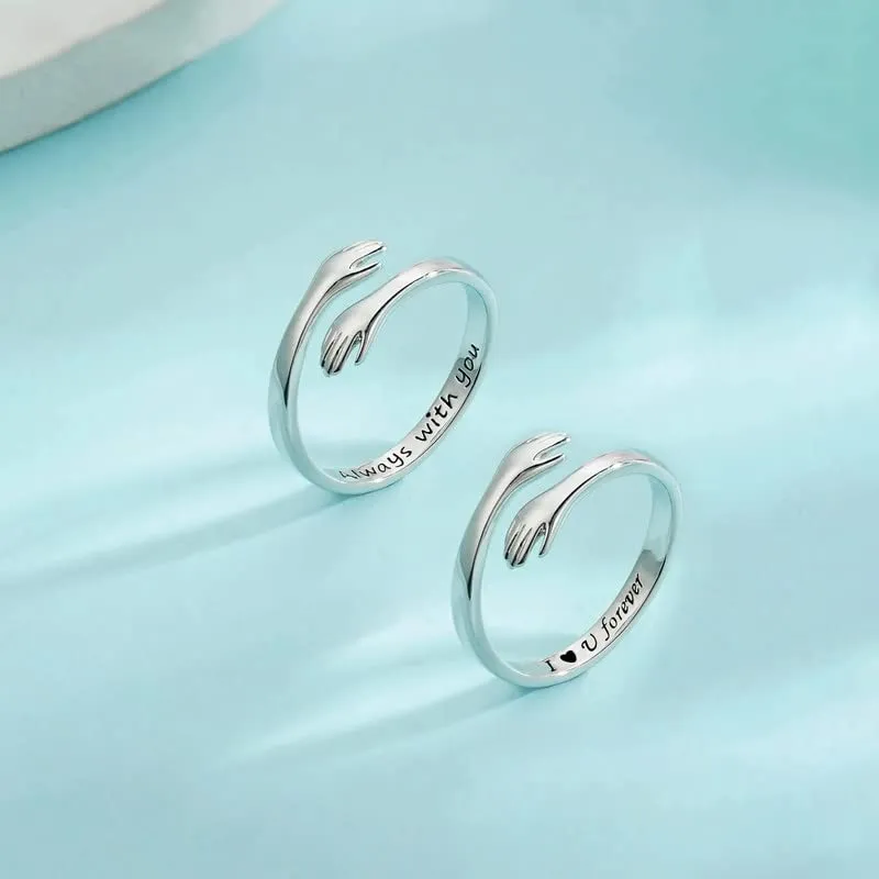 Yellow Chimes Rings for Women and Girls Promise Couple Rings | Valentines Special Proposal Couple Ring For Girls & Boys | Birthday Gift For girls and women Anniversary Gift for Wife (Silver 11)