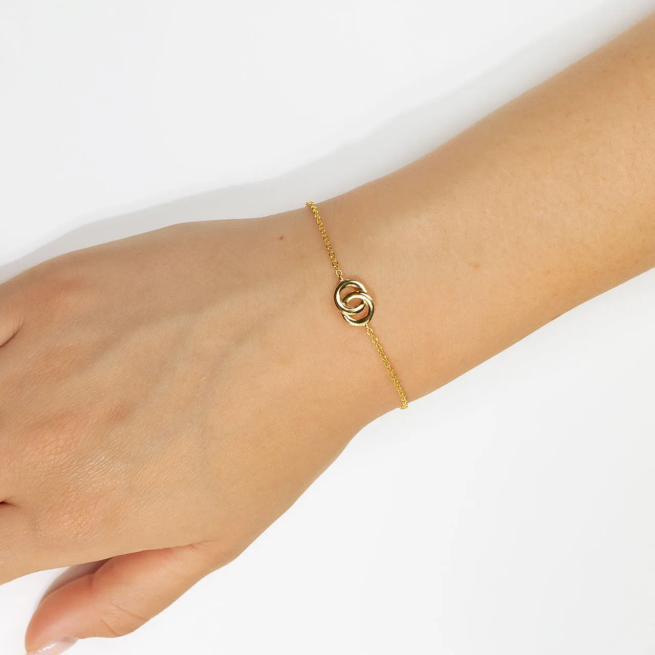 Yellow Gold Vermeil Interlocking Circles Bracelet