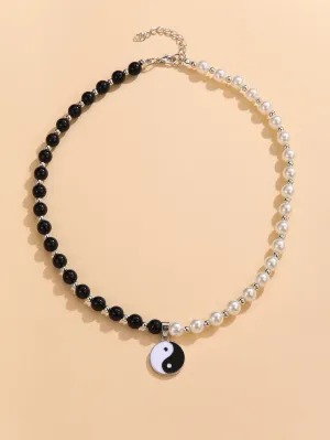 Yin & Yang Charm Necklace for Women Novelty Necklace Creative Necklace